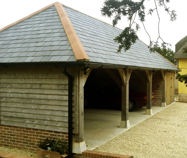 timber frame three bay garage